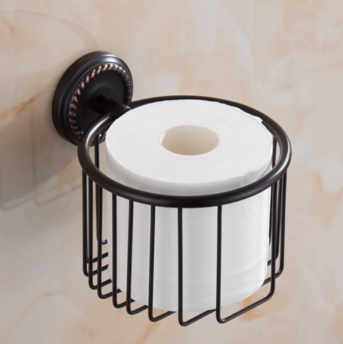 Масляные аксессуары для ванной комнаты из черной бронзы и меди Полка полотенец