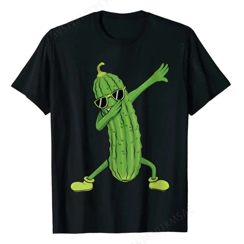 Женская футболка Pat Kimchi с забавным принтом танцующих огурцов для любителей