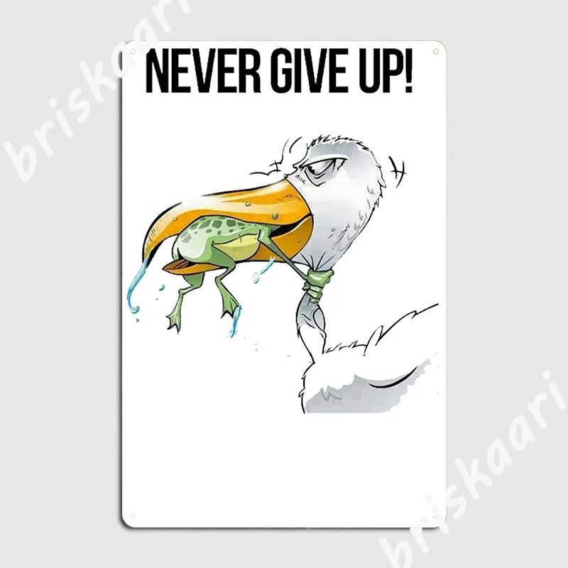 

Никогда не сдавайся, металлический знак, кинотеатр, гараж вечерние вечеринка, украшение гаража, дизайн, оловянный знак, плакат