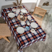 plaid tablecloth table mat rectangular tablecloth anti scald table cloth cover home plaid decoration christmas day tablecloth