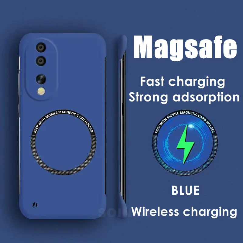 

For Magsafe Magnetic Wireless Charging Case For Honor 90 Pro Cover Hard PC Matte Funda For Honor 80 70 60 50 Pro Magsafing Shell