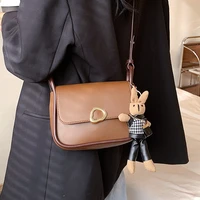 small flap square crossbody bags for women 2022 new designer handbag vintage messenger bag female pu leather chain shoulder bag