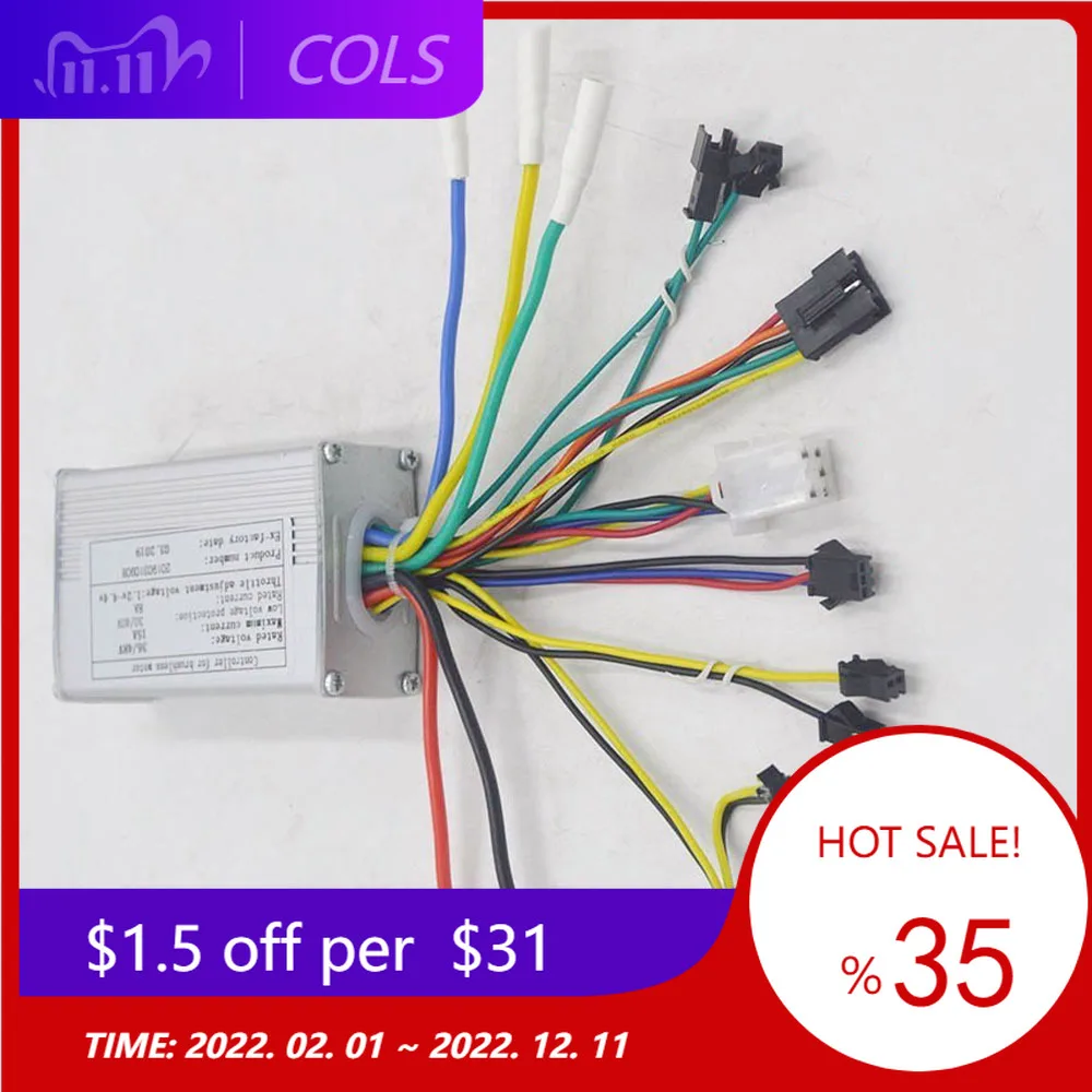 

36V/48V 350W Brushless Controller Square Wave Speed Controller For Electric E-bike Scooter Folding Bike