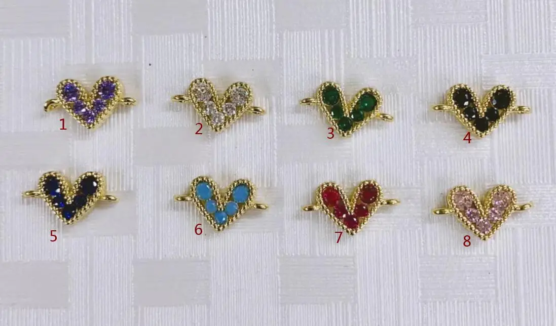 

2 шт. микро-закрепка Цирконий камень сердце смешанный браслет женский слайдер цвета розового золота очаровательные браслеты женские ювелир...