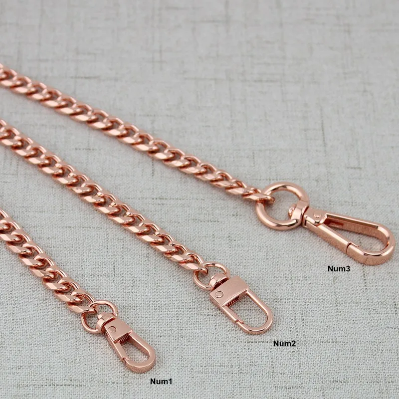 8.5mm 130cm 5pcs Rose gold Hight Quality Plating Cover Wholesale Chains Bags Purses Strap Replacement Handle Accessory