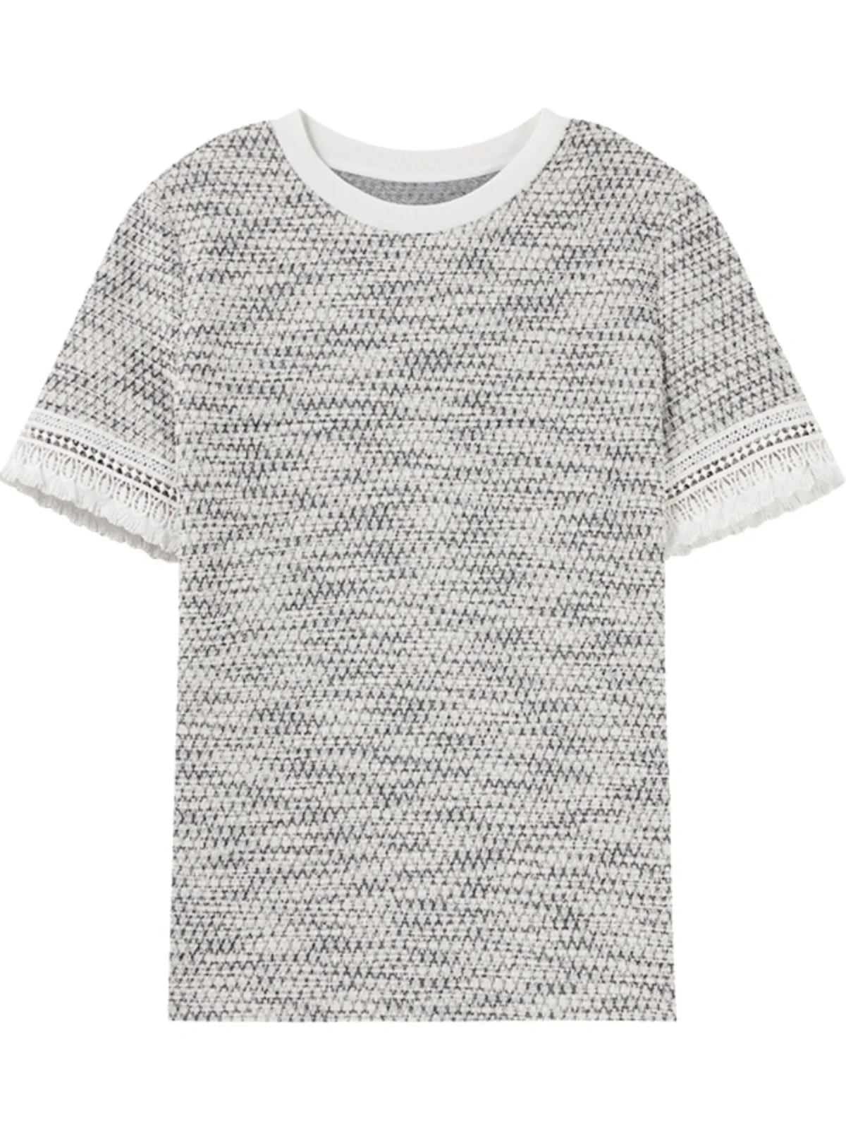 Chiu · Shui Classic Sle женская футболка с круглым вырезом осень 2023 новые топы короткими