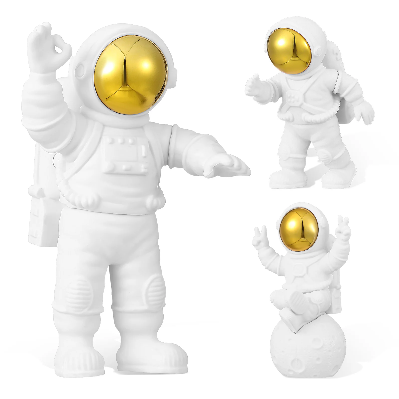 

Astronaut Spaceman Figure Sculpture Ornament Mini Miniature Statue Toys Gifts Statues Figurines Figurine Action Space Play