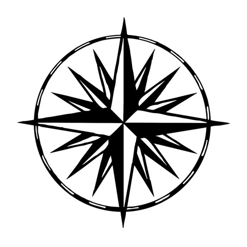 

CS-12142# Wind Rose Compass Dead Vinyl Decal Car Sticker Waterproof Auto Decors For Truck Bumper Rear Window Laptop