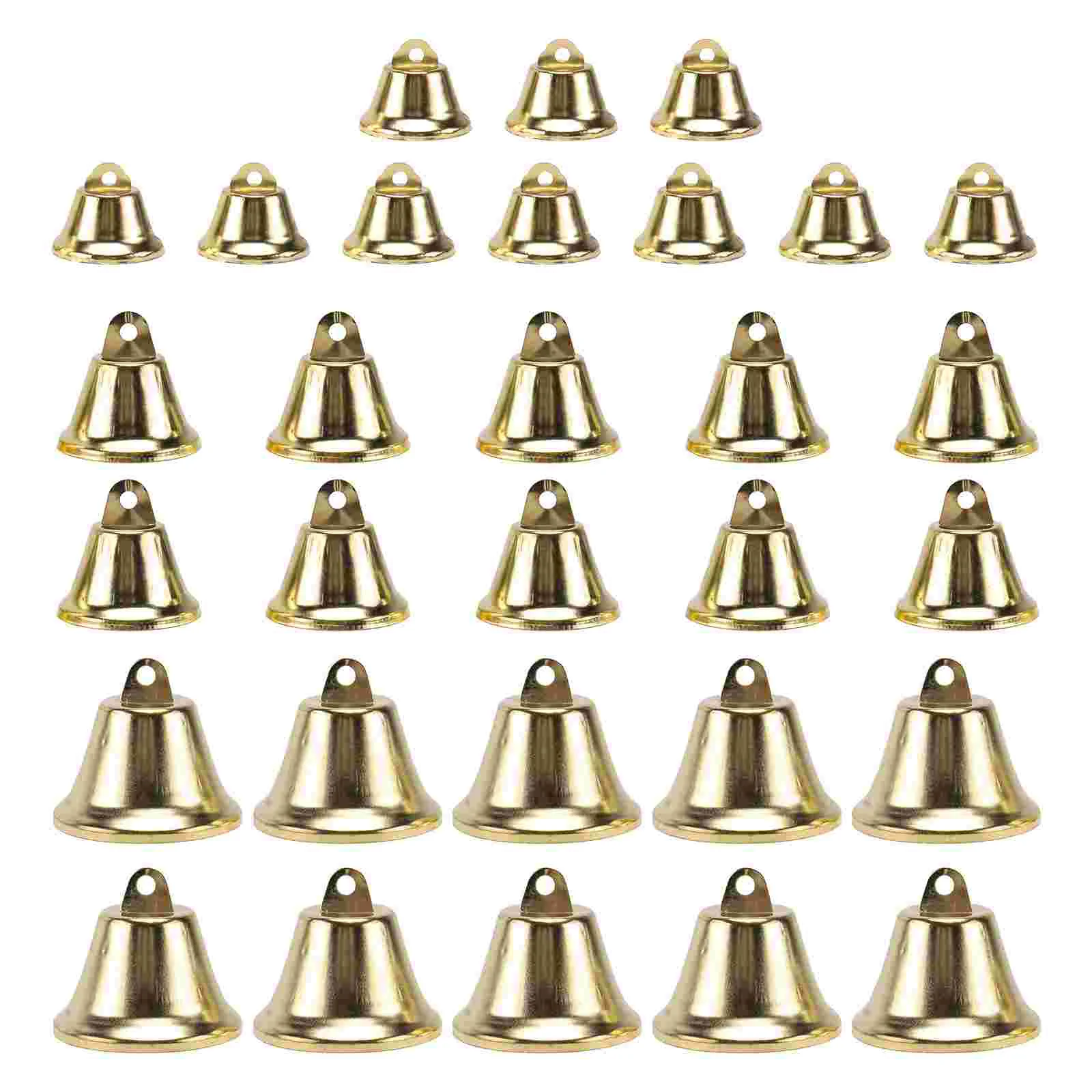 

30pcs Christmas Decorative Pendant Bells Metal Mini Bell for Decor (Golden)