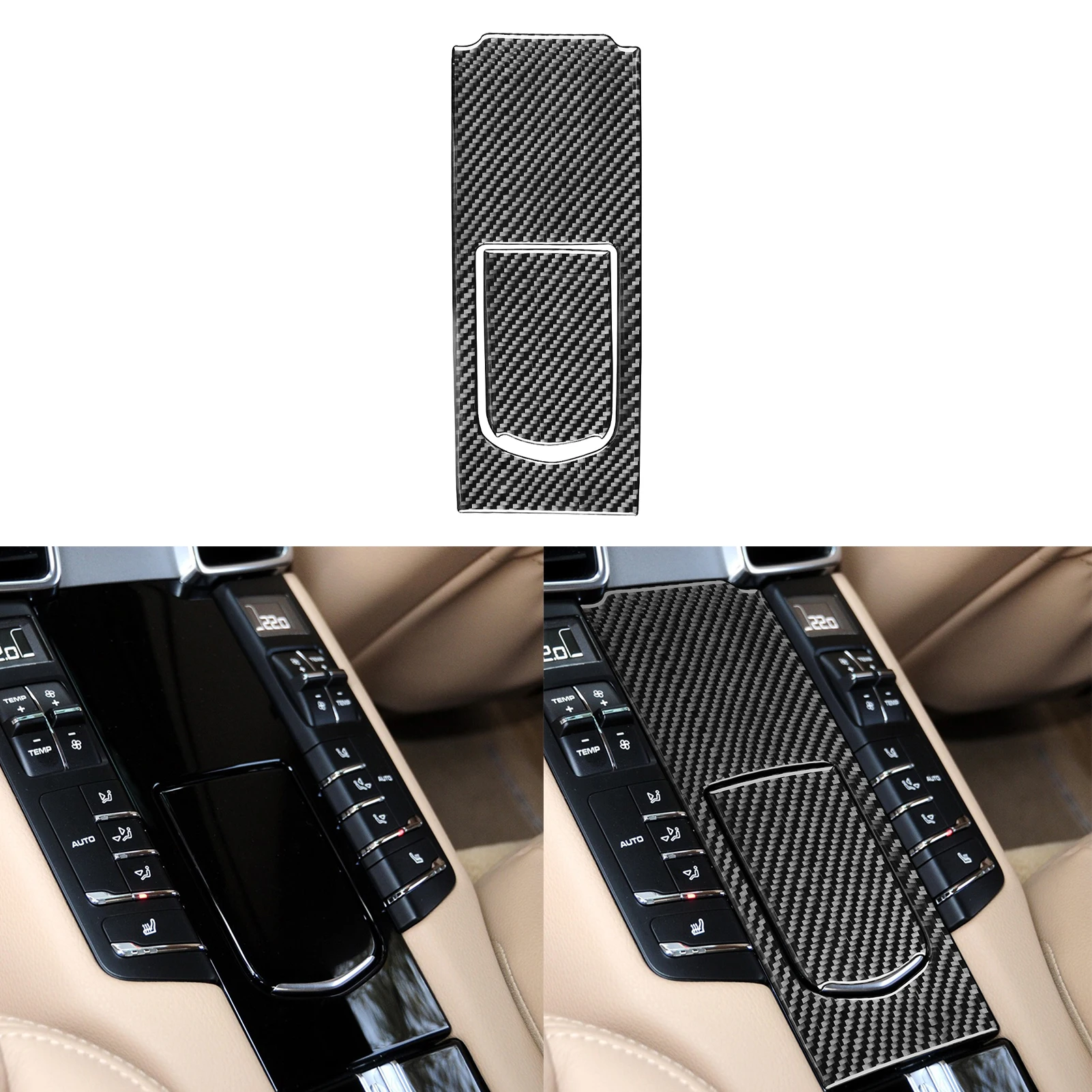 Для Porsche Panamera 2010-2016 мультимедийный чехол на заднее сиденье из углеродного волокна