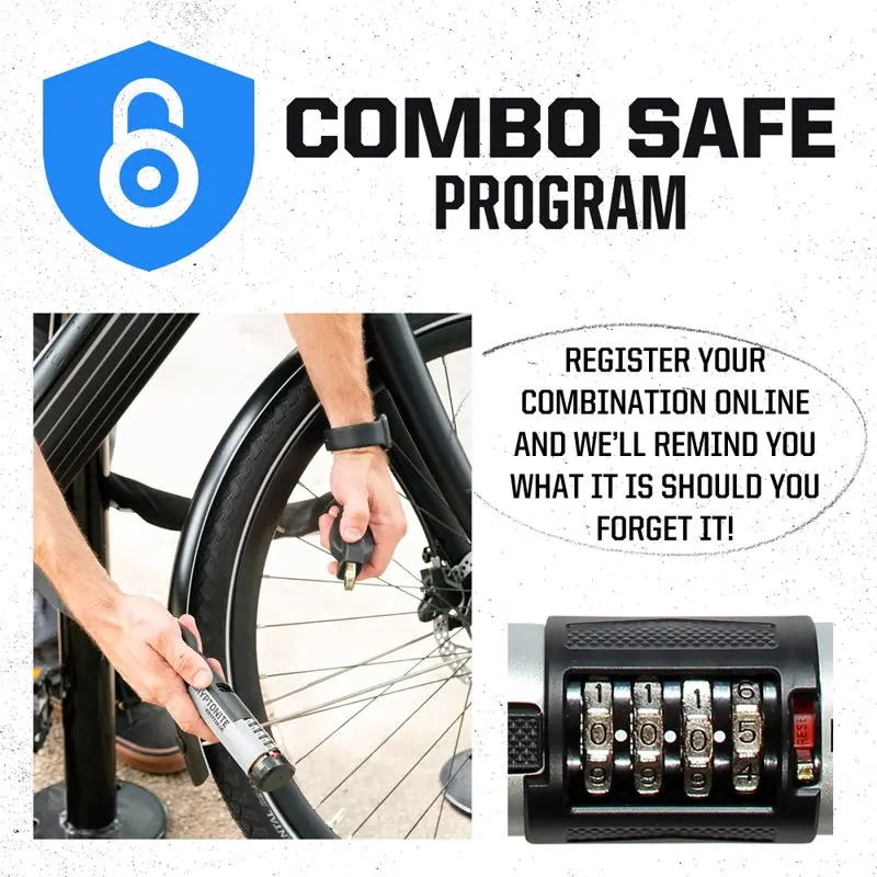 

Lock with 4-Digit Combination for Bikes, Motorcycles, Gates, Fences Long-Lasting, Durable 12mm Combo Cable Lock with 4-Digit Com
