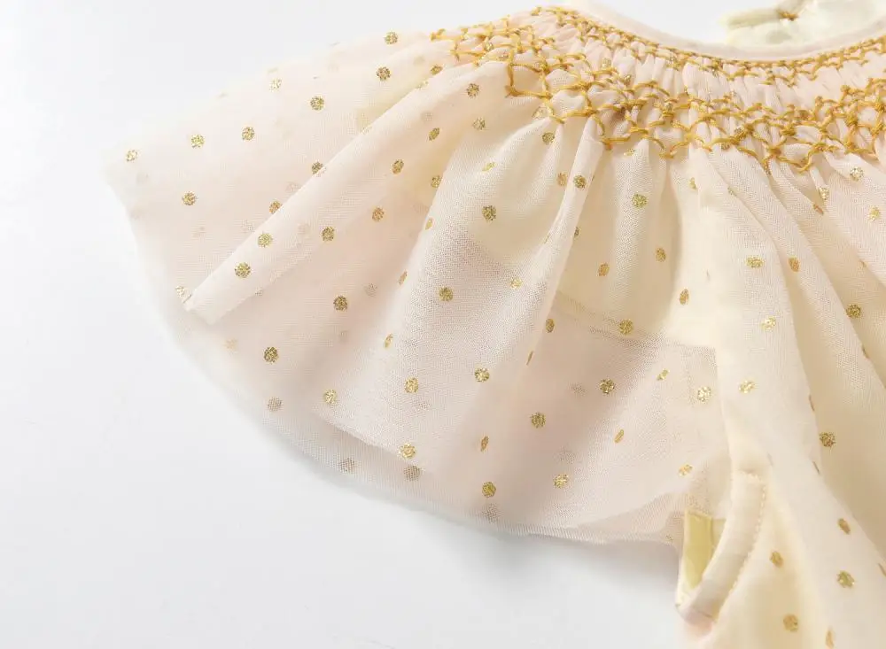 2025 летающее платье с рукавами для малышей однотонная эксклюзивная одежда