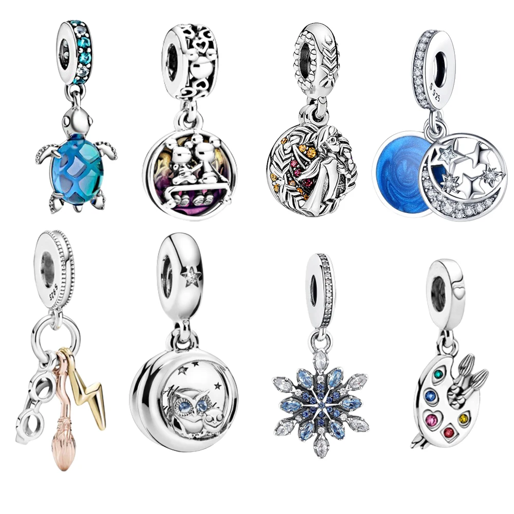 Шармы-подвески из серебра 925 пробы в виде рыбы куклы самолета корабля глобуса