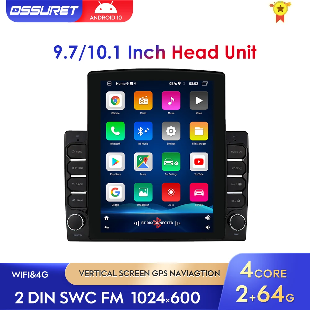 

9/10.1 дюймовый Android универсальный автомобильный радиоприемник GPS-навигация вертикальный экран Авторадио автомобильный мультимедийный DVD-пле...