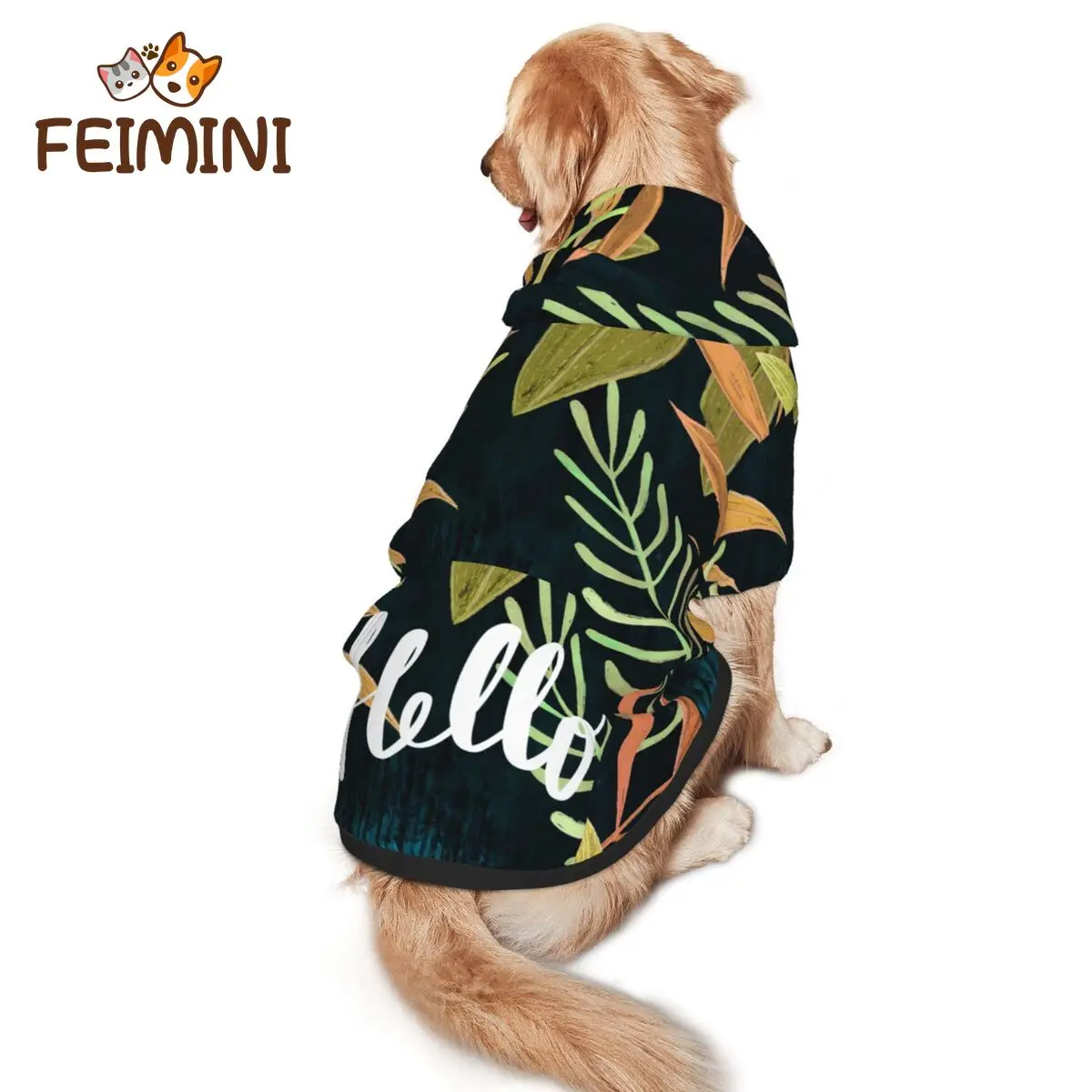 

Модный летний жилет FEIMINI для собак в стиле джунглей, крутой свитер с капюшоном для маленьких и средних питомцев, кошачья куртка, спортивный к...