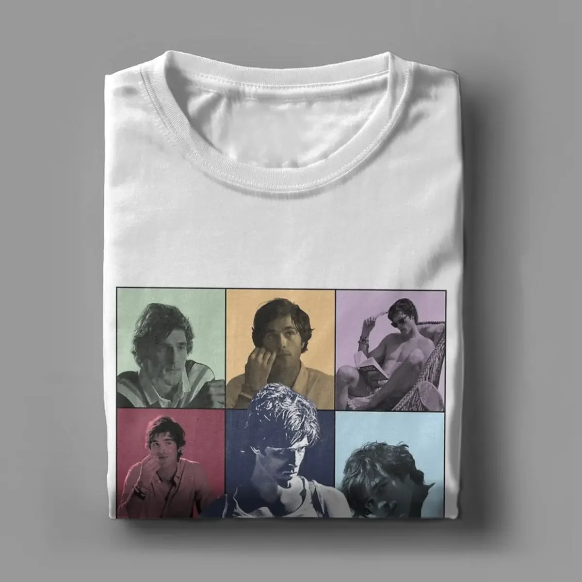 Мужская футболка с коротким рукавом и круглым вырезом из натурального хлопка