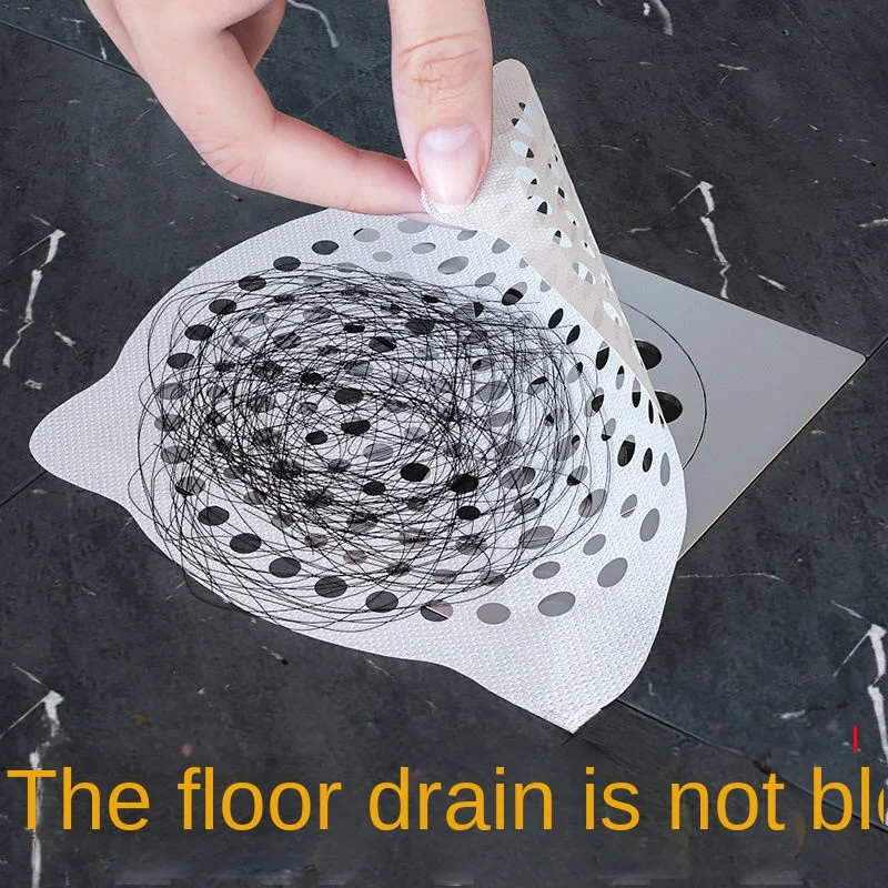 

Household Goodies Toilet Disposable Filter Screen Floor Drain Sticker Kitchen Sink Slag Separation Anti Clogging Hair