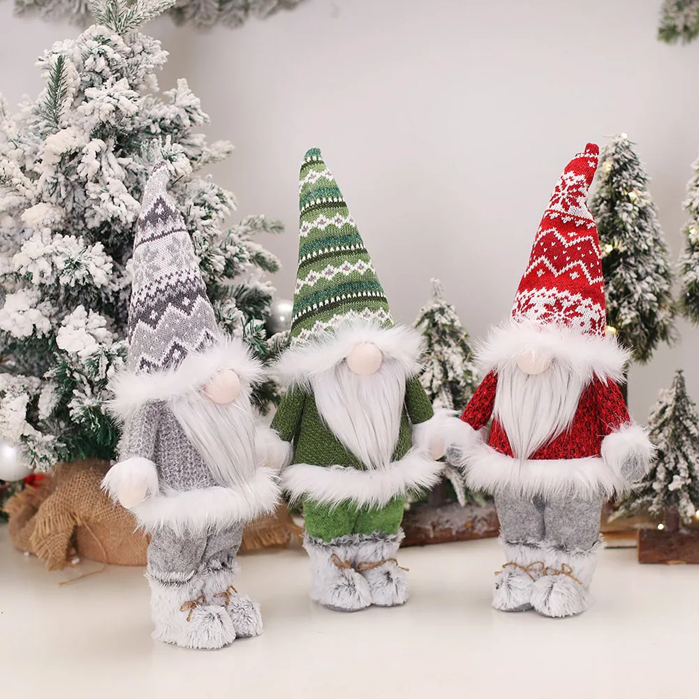 

Christmas Ornament Gnomes Plush Santa Doll With Glowing Nose Dwarf Elf Decoration Xmas Gift Ornaments 2022 Home Decor