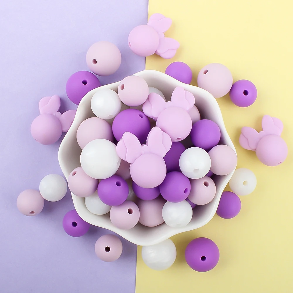 50Pcs Новый Силиконовые Бусины Мультфильм Форма Набор Для Изготовления Ювелирных