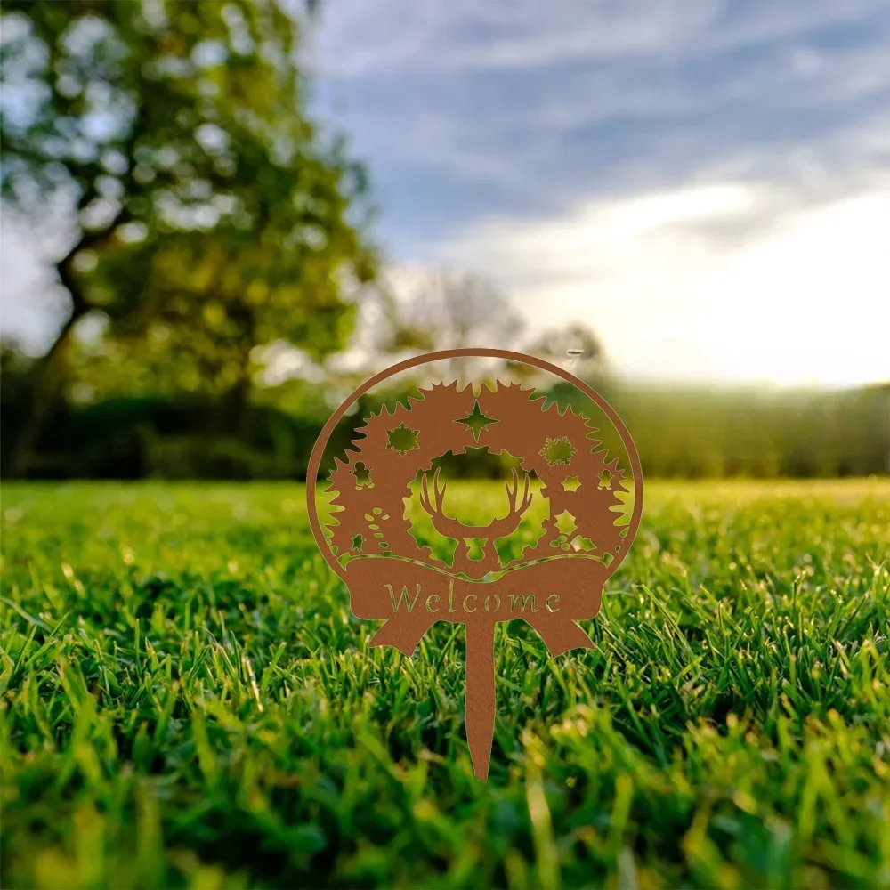 Великолепный металлический рождественский садовый знак 1 шт. — Majestic для