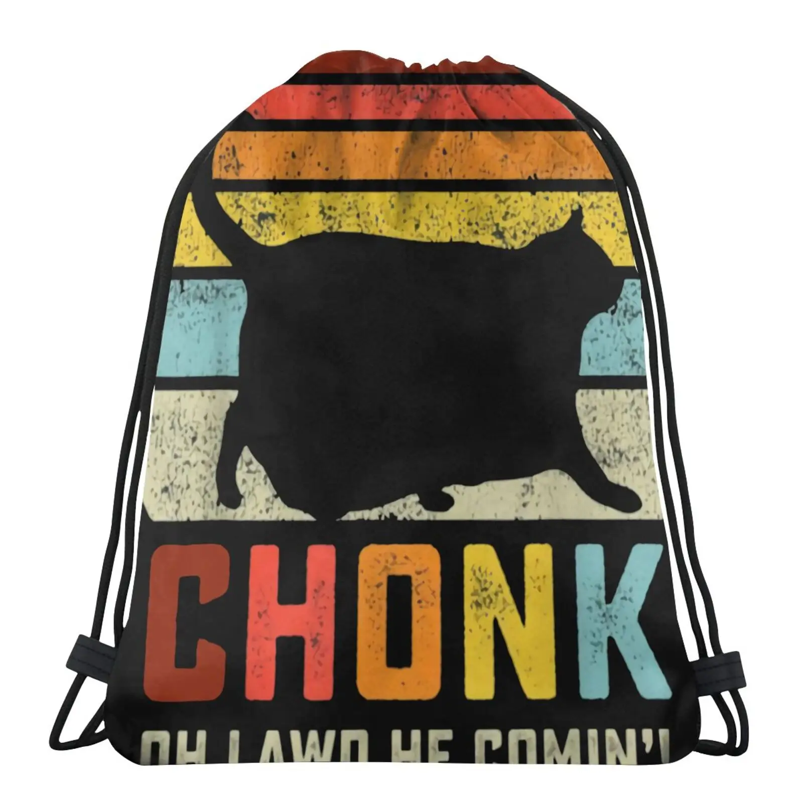 Chonk кошка Oh Lawd он мягкая сумка для макияжа Индивидуальная сумка-тоут рюкзак для обуви Хлопковая Сумка сумки для покупок сумка для хранения х...