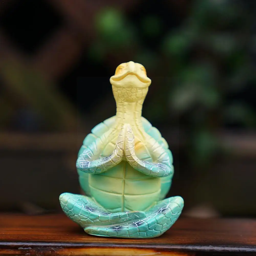 

Sea Turtle Figurine Peacefulness Meditating Sea Turtle Statue Decorations for Buddha Zen Yoga Frog Garden Statue Ornament F Q2S4