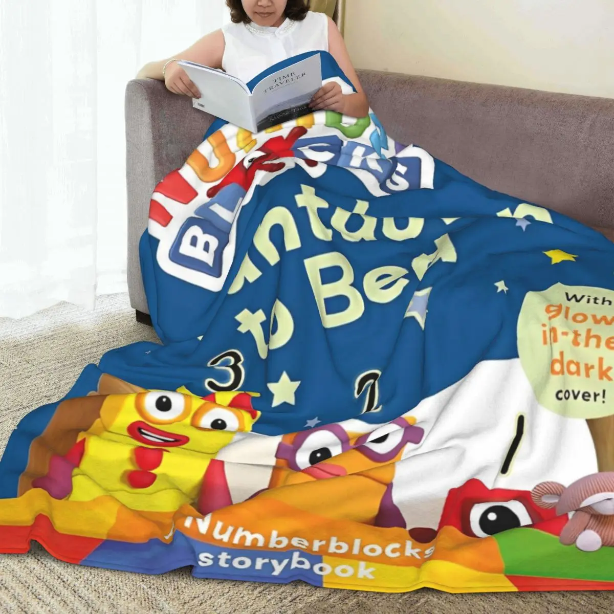 N-Numberblocks-s мультяшное одеяло теплая мягкая новинка плюшевое постельное белье