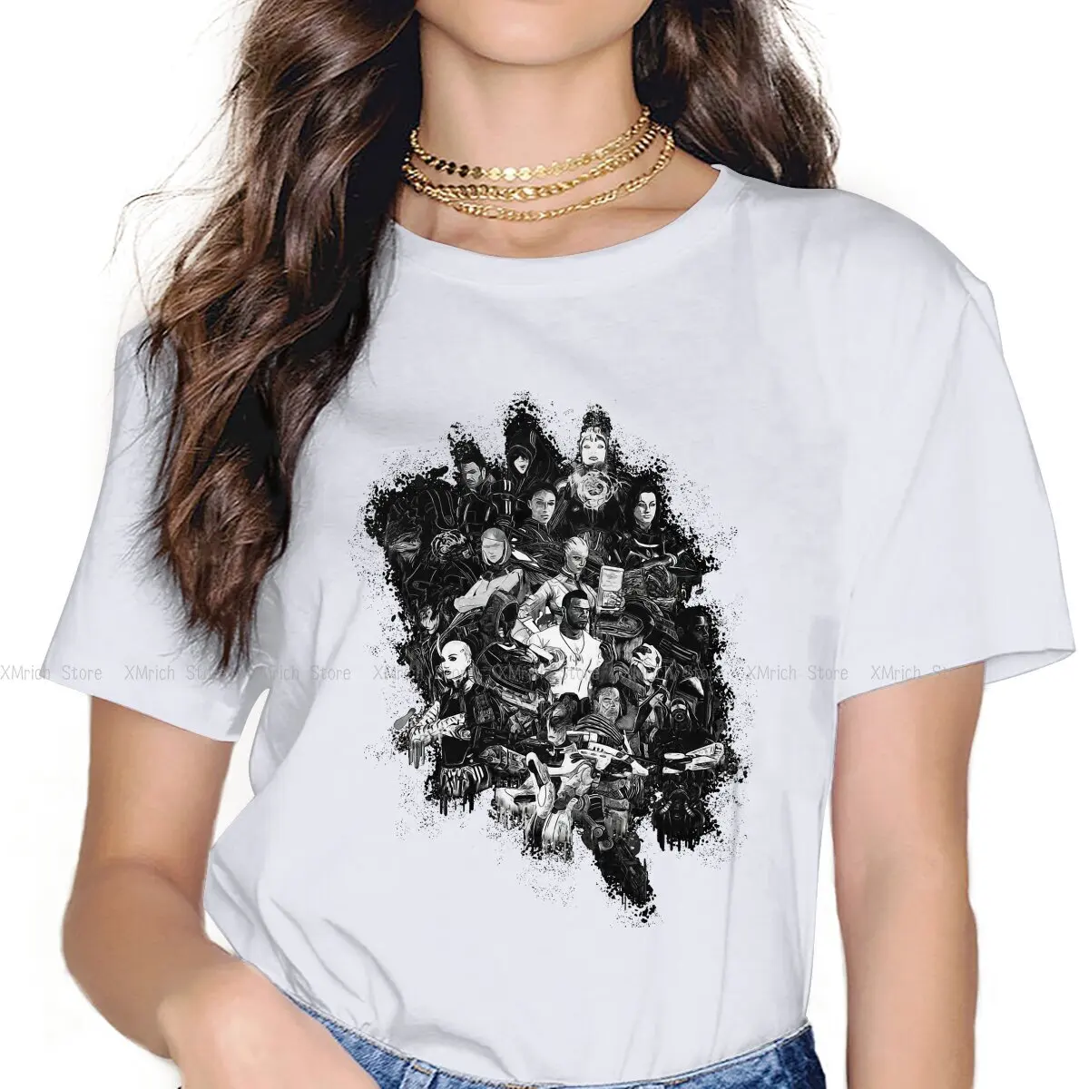

Cool Women's T Shirt Mass Effect ME1 Andromeda Legendary Edition RPG Crazy Tees Short Sleeve T-Shirts Graphic Clothes