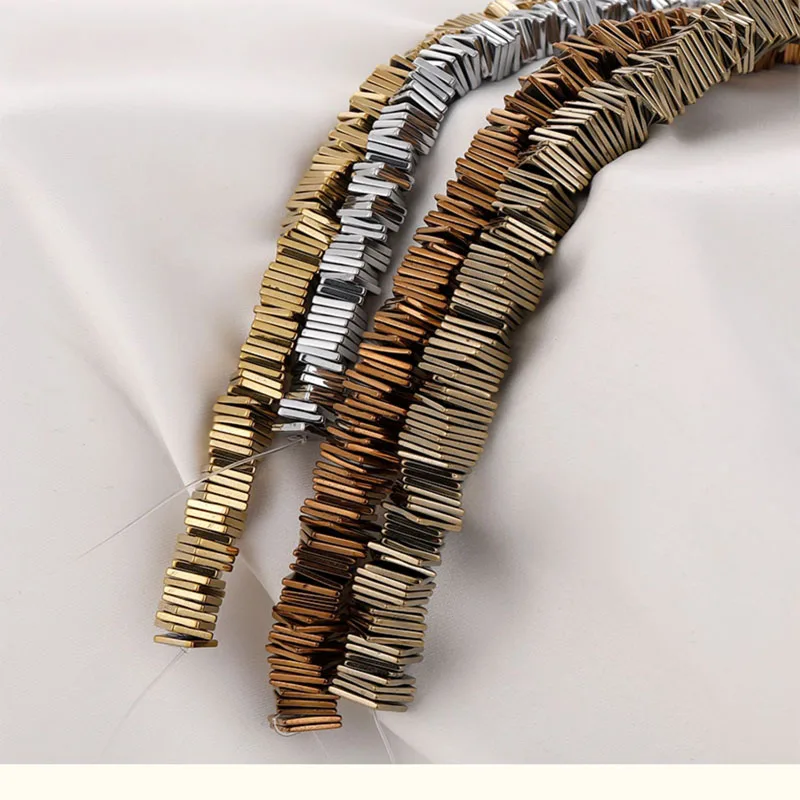 Ожерелье из гематита и бусин для изготовления браслетов женские модные серьги