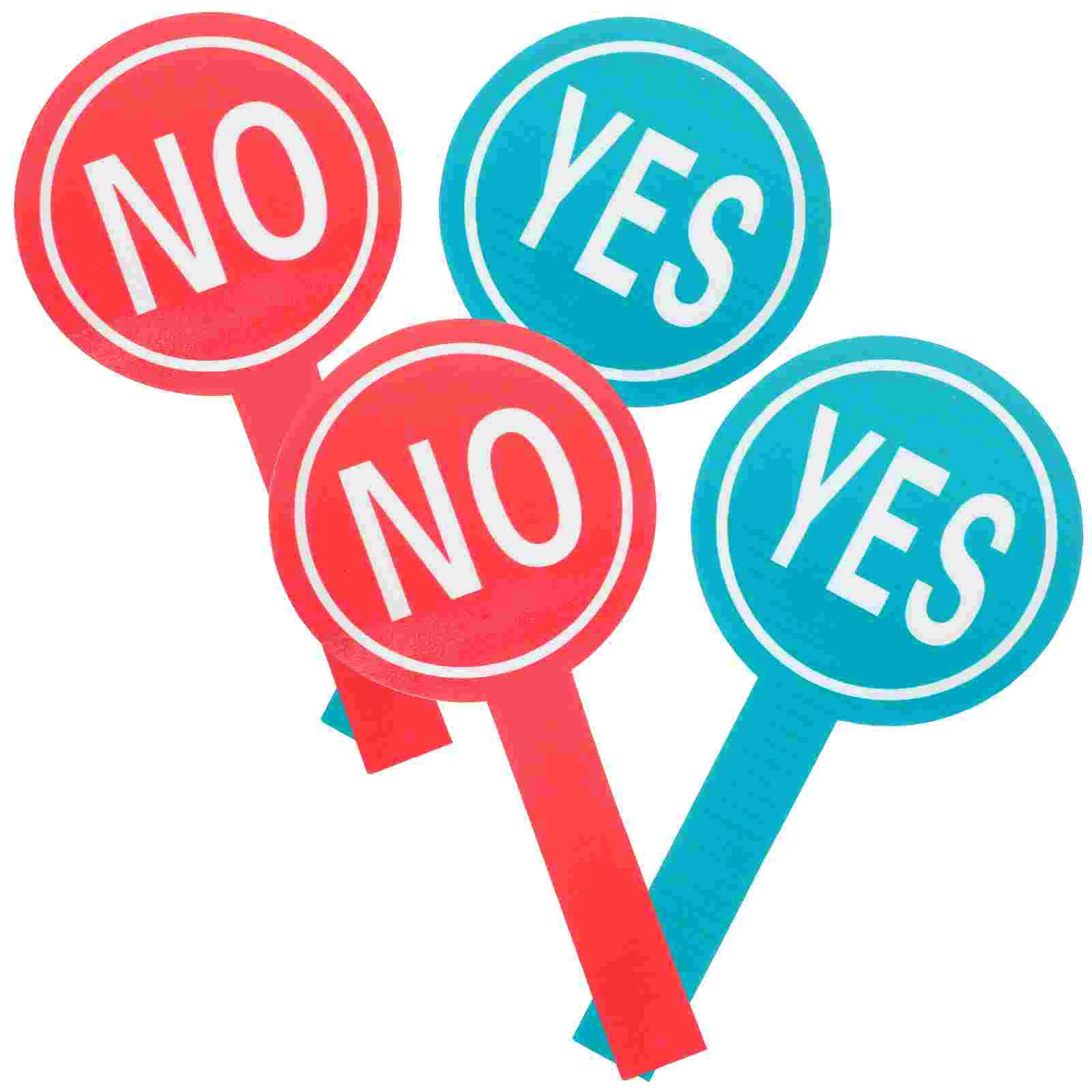 

4 Pcs Foams Classroom Voting Board Teacher Yes Paddle Judge Handheld No Reusable Judging Kt