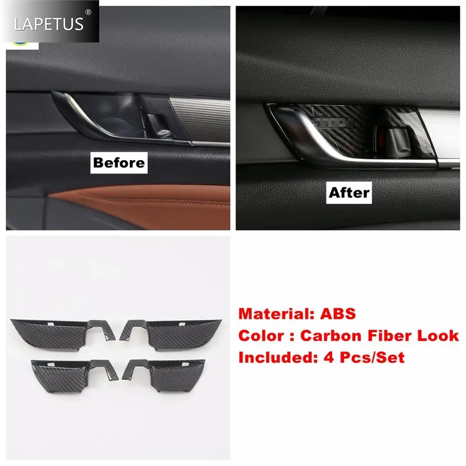 

Углеродное волокно, автоматический оконный подъемник/выпуск воздуха переменного тока/дверная ручка, чаша, аксессуары, накладка для Honda Accord 10 2018-2022