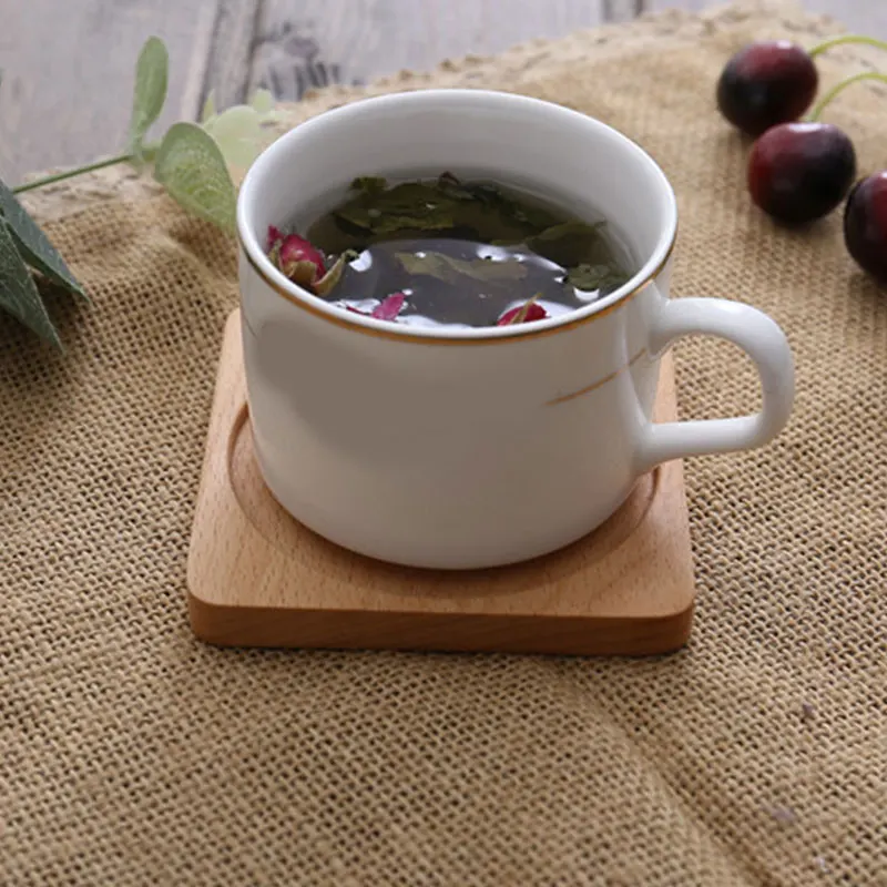 

Durable Wood Coasters Placemats Decor Square Round Heat Resistant Drink Mat Home Table Tea Coffee Cup Pad Harajuke Coffee New