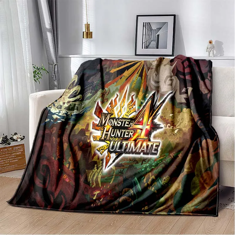 

Game MONSTER HUNTER Luxury Home Decoration Bedroom Fashion Bed Sheet Children's Soft Thin Sleeping Blanket Travel Blanket Gift
