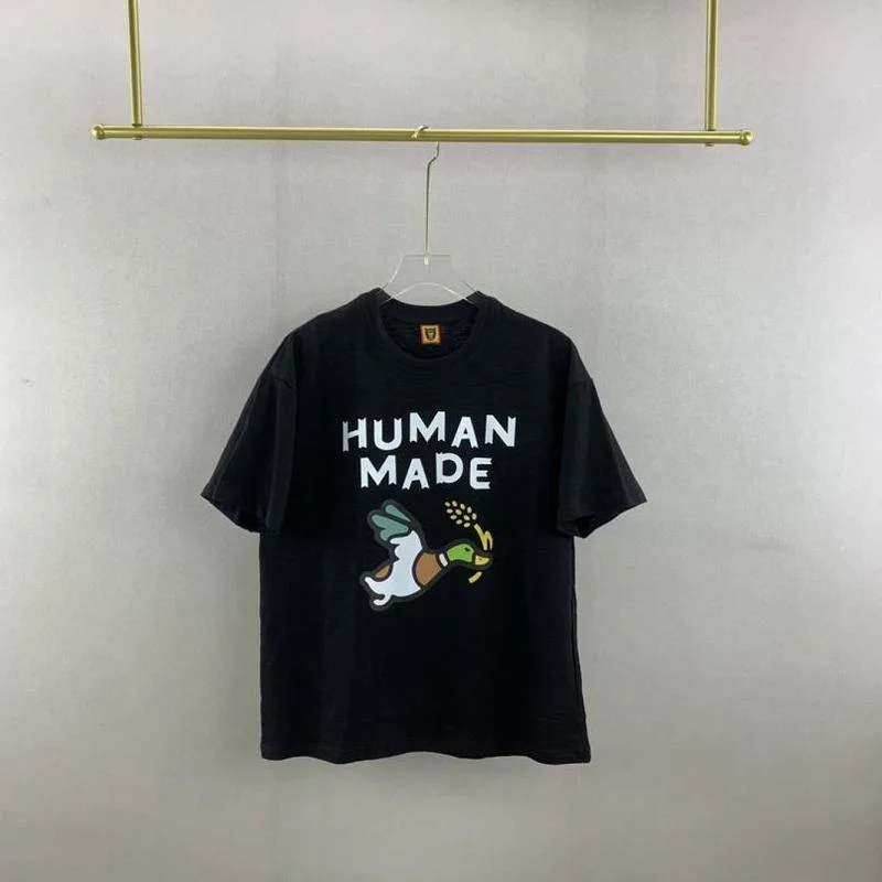 

22SS Top Version Flying Duck Logo Print HUMAN MADE T Shirt Men Women Streetwear Hip Hop HUMAN MADE Top Tees