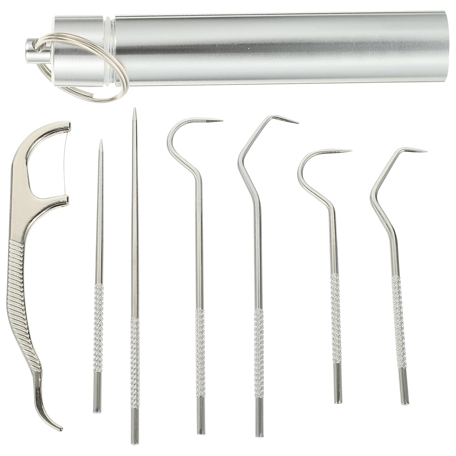 

Toothpick Metal Dental Toothpicks Reusable Kit Set Stainless Steel Pick Tooth Holder Teeth With Cleaning Keychain Remover Pocket