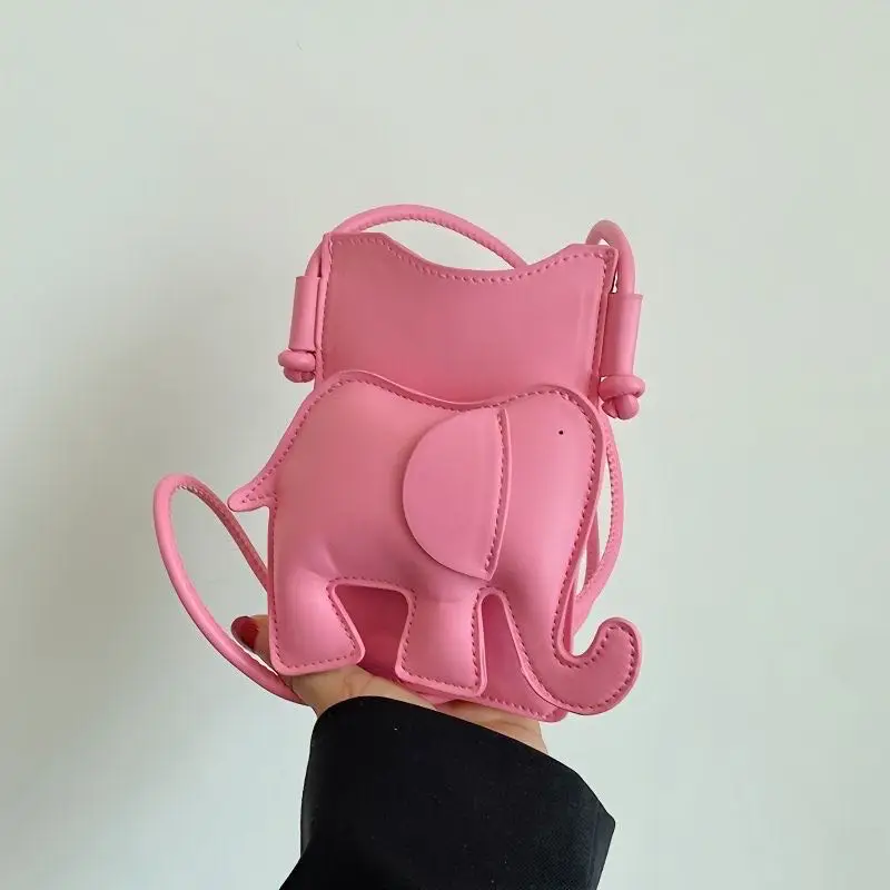 

Luxury Designer Elephant Mobile Phone Bag New Women's Shoulder Bags Brand Handbag PU Leather Crossbody Bag Female Shopper Purses