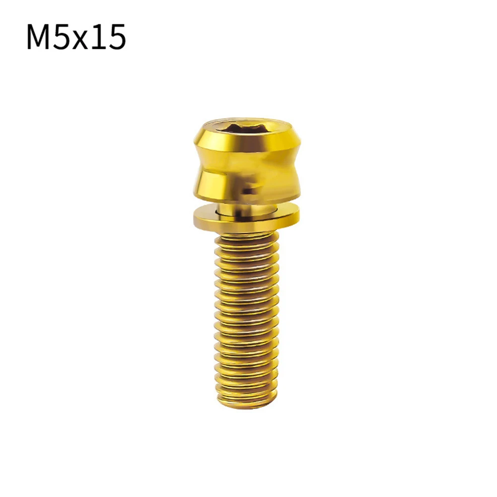 

Bicycle M5/M6 Titanium Alloy Disc Brake Caliper Screw MTB Bike Headset Stem Bolt Headset Cover Screw For Bike Seatpost Collar