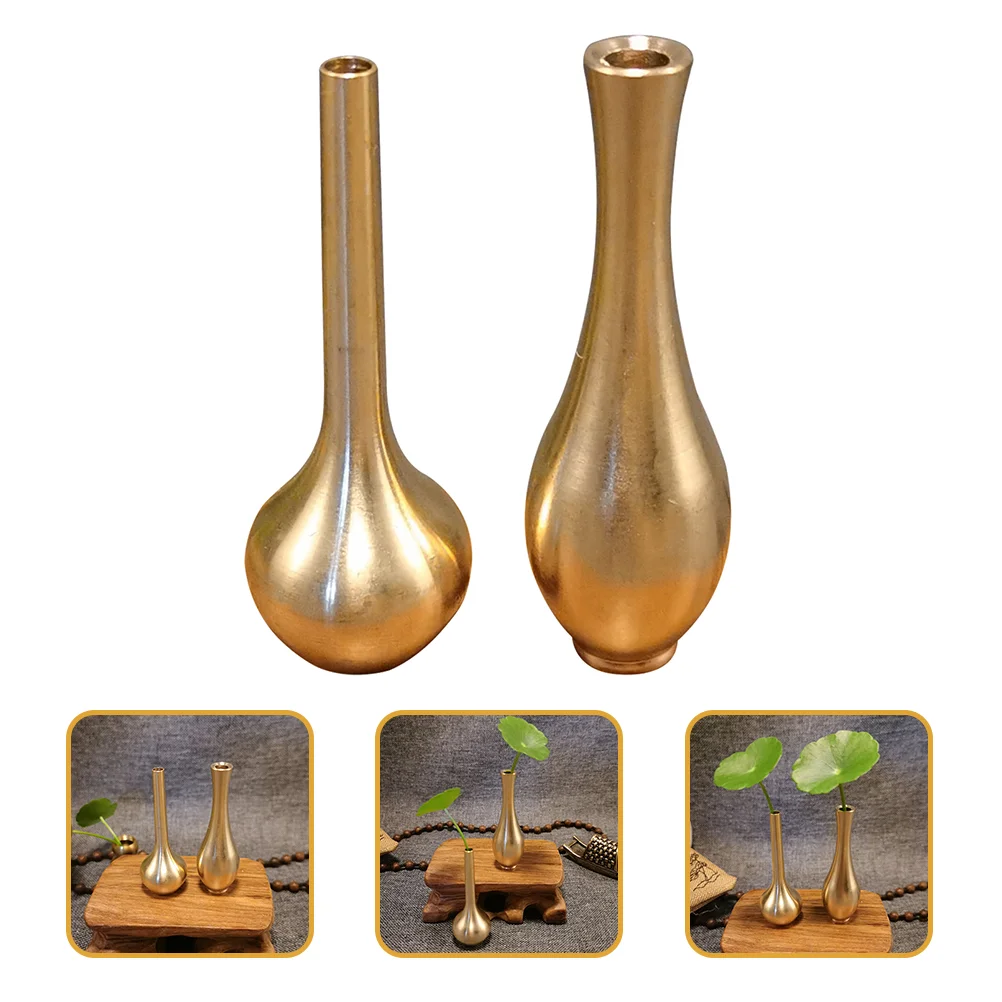 

Vase Flower Vases Bud Small Floral Decorative Mini Brass Metal Single Decoration Arrangement Table Gold Wedding Pot Stem Coffee
