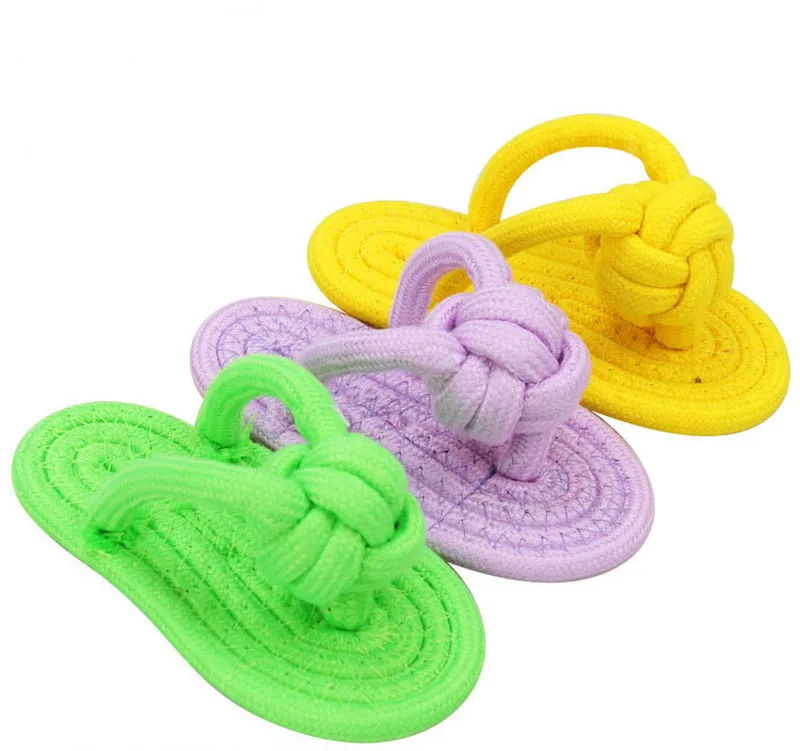 

Pet Dog Toy Chew Cotton Slipper Rope Toy Dog Teeth Training Molar Toys for Puppy Interactive Funny Doggy Play Games Pet Supplies