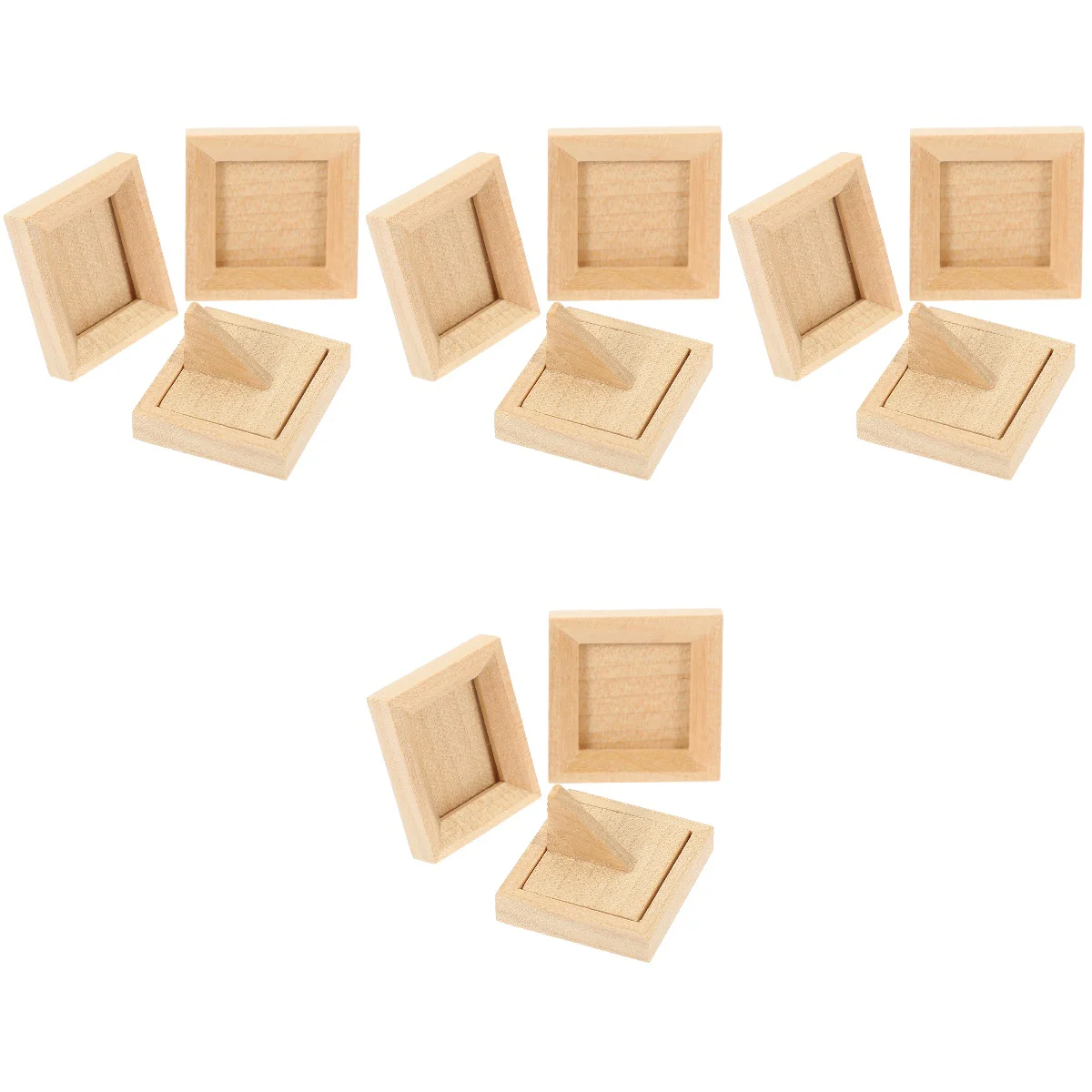 

Dollhouse Photo Frame Mini Layout Props Wooden Frames Crafts Tiny Simulation Picture Decor Accessory