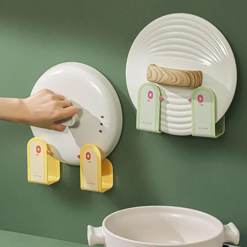 

Pot Lid Holder Cutting Boards Pan Pot Lid Holder No Drilling Install Pan Cover Rack Wall Mounted Organizers And Storage To Hold