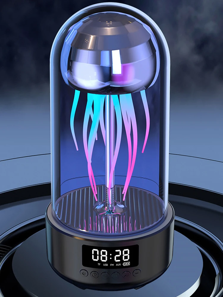 Bluetooth-совместимый умный сабвуфер с медузой и 7-цветной подсветкой портативный