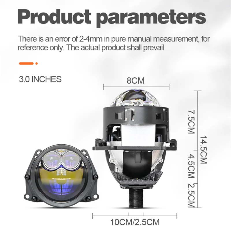 2 шт. автомобильные 3-дюймовые Двойные Лучи Bi Лазерная лампа 12 В 180 Вт 6000K с