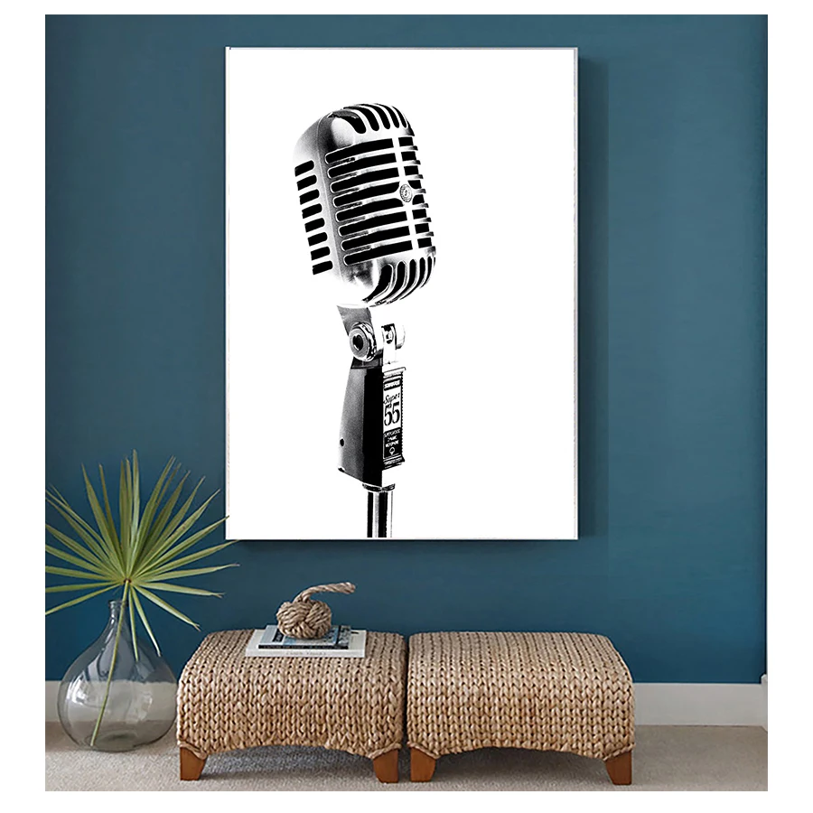 Настенная Картина на холсте с изображением музыки винтажная картина подарок для