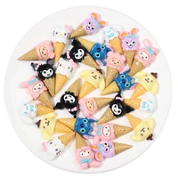 1020pcs cute animal ice cream resin home decoration ornaments craft supplies phone shell accessories patch kids hair materials