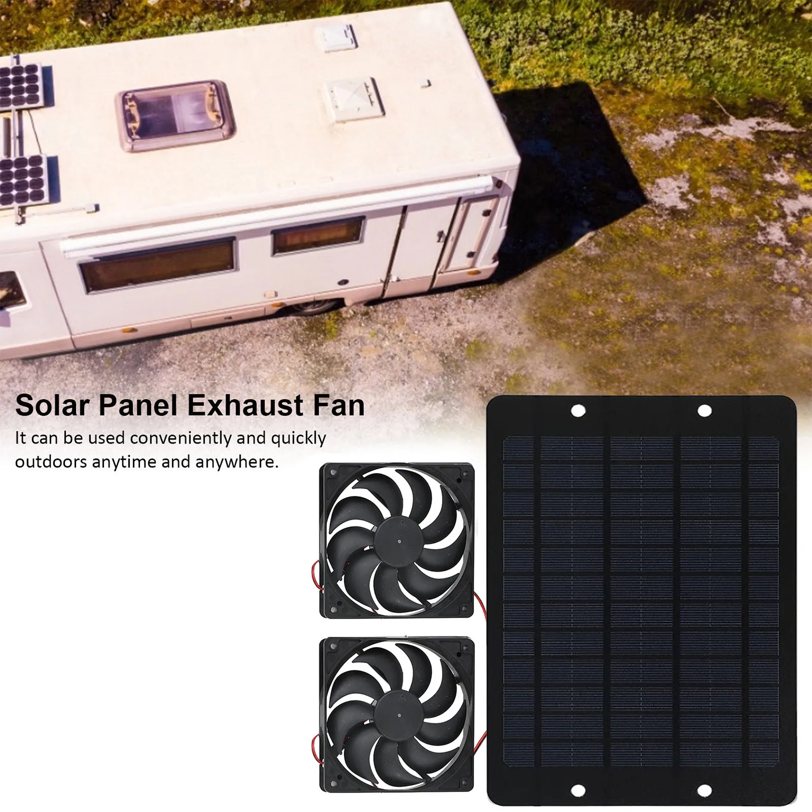 

Solar Exhaust Fan Mini Ventilation Fan Exhaust Fan For Poultry House Greenhouse Fan PET 10W 12V 27x17.5cm