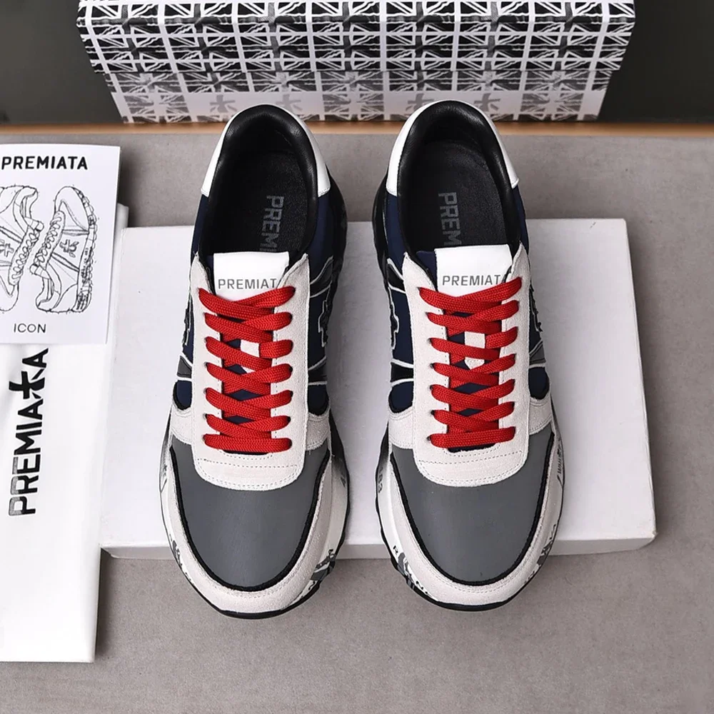 PREMIATA/мужская легкая роскошная замшевая дышащая классическая спортивная обувь в