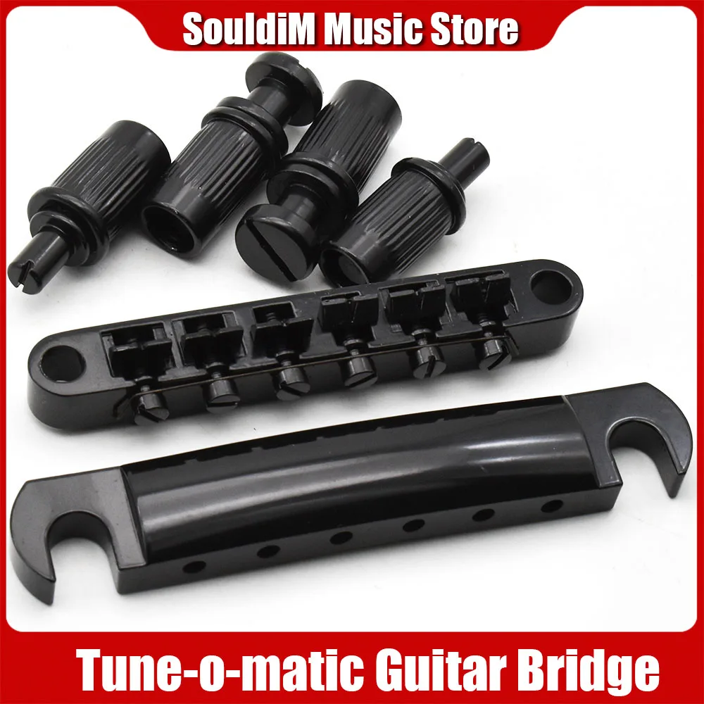 

LP Guitar Tune-o-matic Electric Guitar Bridge Tailpiece fits Black Electric Guitar Accessories