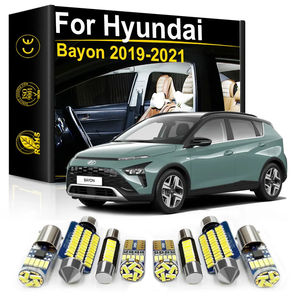 

For Hyundai Bayon 2019 2020 2021 Parts Accessories Car Interior LED Lights Canbus Map Dome Trunk License Plate Lamp