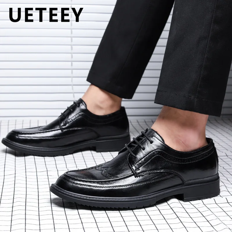 

Shoes For Men's Leather Autumn Business Formal Footwear Male Shoes Breathable Trend British Casual Luxury Designer Brand Loafers
